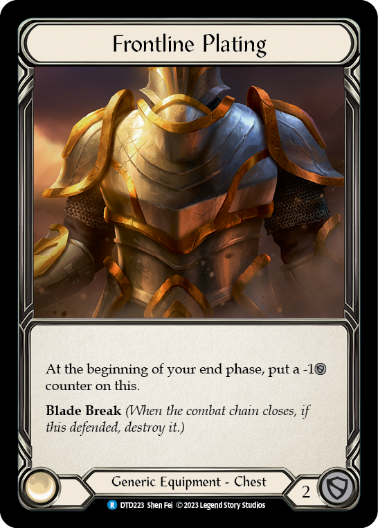 Flesh and Blood TCG | Frontline Plating [DTD223] (Dusk Till Dawn)  Cold Foil | The Nerd Merchant