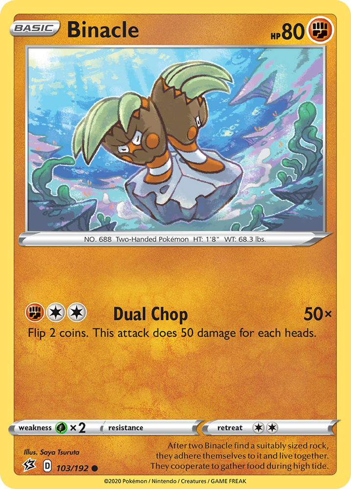 Pokemon | Binacle (103/192) [Sword & Shield: Rebel Clash] | The Nerd Merchant