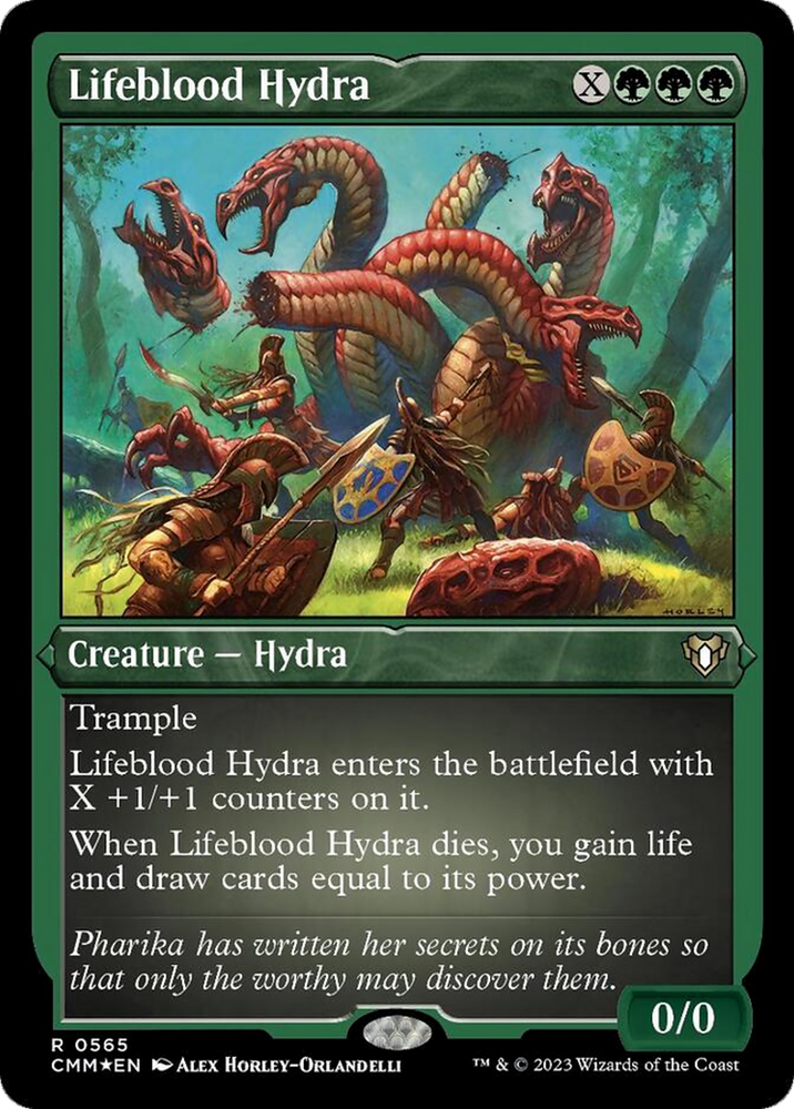 Magic | Lifeblood Hydra (Foil Etched) [Commander Masters] | The Nerd Merchant