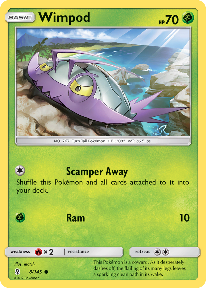 Pokemon | Wimpod (8/145) [Sun & Moon: Guardians Rising] | The Nerd Merchant