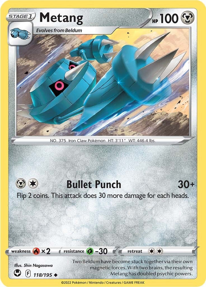 Pokemon | Metang (118/195) [Sword & Shield: Silver Tempest] | The Nerd Merchant