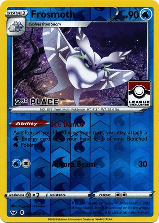 Pokemon | Frosmoth (064/202) (League Promo 2nd Place) [Sword & Shield: Base Set] | The Nerd Merchant