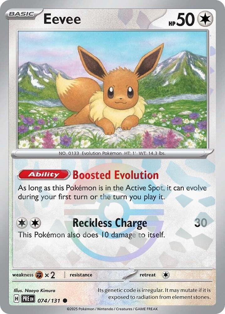 Pokemon | Eevee (074/131) (Poke Ball Pattern) [Scarlet & Violet: Prismatic Evolutions] | The Nerd Merchant