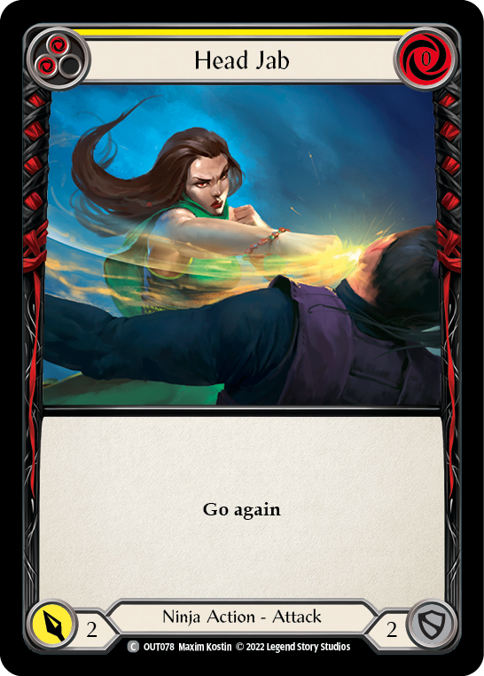 Flesh and Blood TCG | Head Jab (Yellow) [OUT078] (Outsiders) | The Nerd Merchant