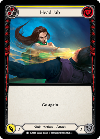 Flesh and Blood TCG | Head Jab (Yellow) [OUT078] (Outsiders) | The Nerd Merchant