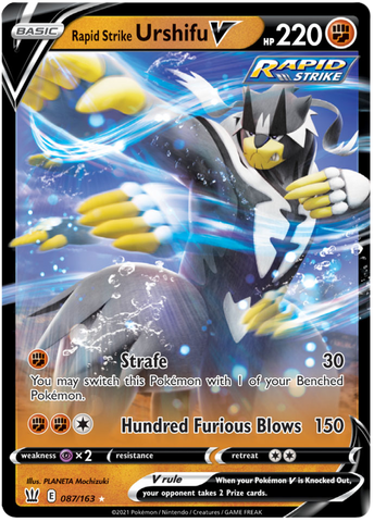 Pokemon | Rapid Strike Urshifu V (087/163) [Sword & Shield: Battle Styles] | The Nerd Merchant