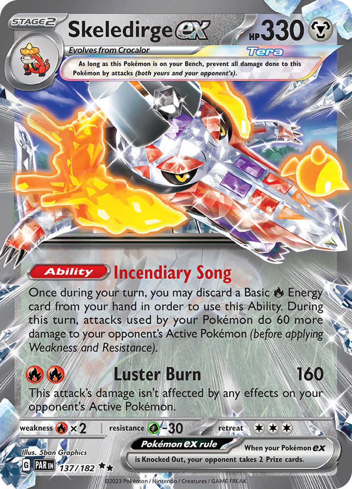 Pokemon | Skeledirge ex (137/182) [Scarlet & Violet: Paradox Rift] | The Nerd Merchant