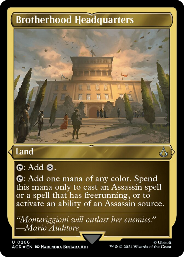 Magic | Brotherhood Headquarters (Foil Etched) [Assassin's Creed] | The Nerd Merchant