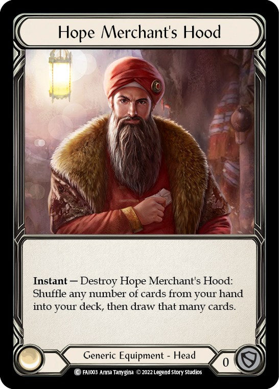 Flesh and Blood TCG | Hope Merchant's Hood [FAI003] (Uprising Fai Blitz Deck) | The Nerd Merchant