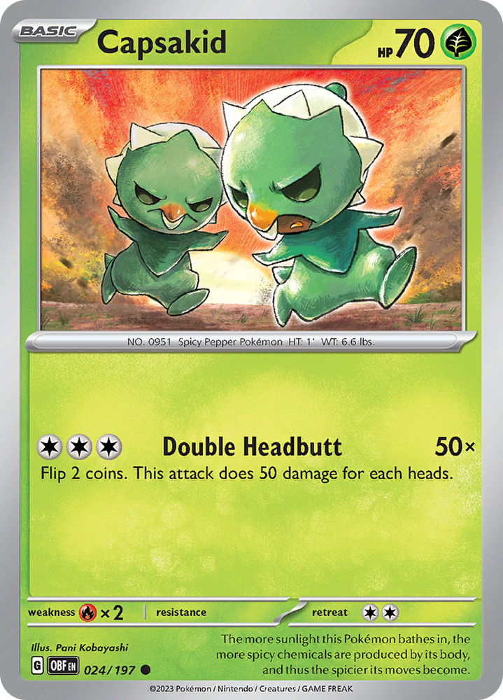 Pokemon | Capsakid (024/197) [Scarlet & Violet: Obsidian Flames] | The Nerd Merchant