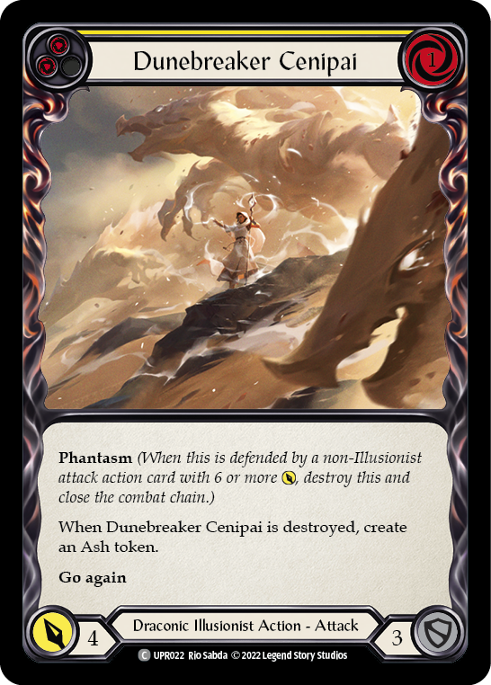 Flesh and Blood TCG | Dunebreaker Cenipai (Yellow) [UPR022] (Uprising) | The Nerd Merchant