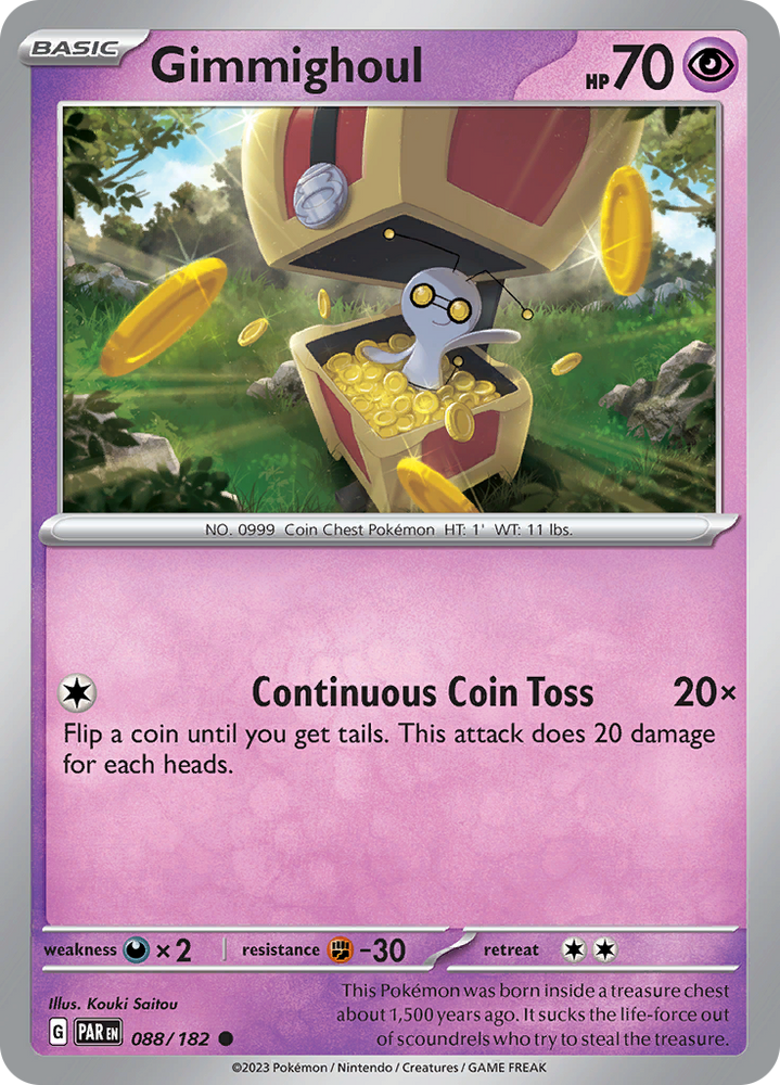 Pokemon | Gimmighoul (088/182) [Scarlet & Violet: Paradox Rift] | The Nerd Merchant