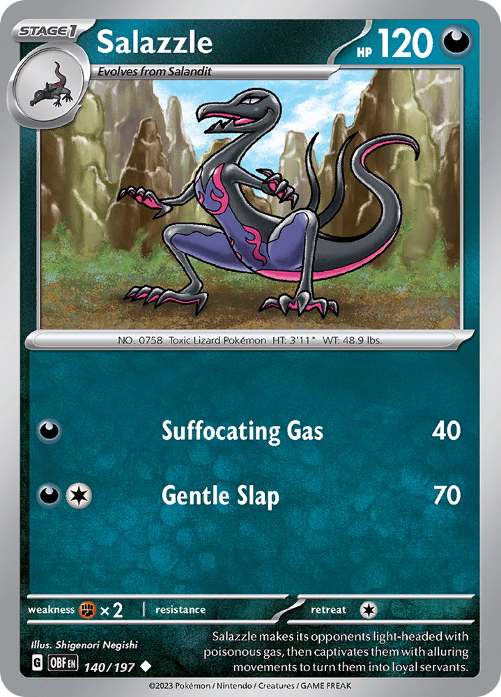 Pokemon | Salazzle (140/197) [Scarlet & Violet: Obsidian Flames] | The Nerd Merchant