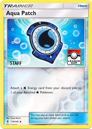 Pokemon | Aqua Patch (119/145) (League Promo Staff) [Sun & Moon: Guardians Rising] | The Nerd Merchant