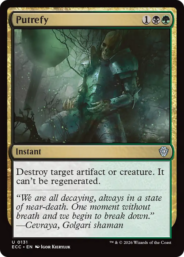 Magic | Putrefy [Lorwyn Eclipsed Commander] | The Nerd Merchant