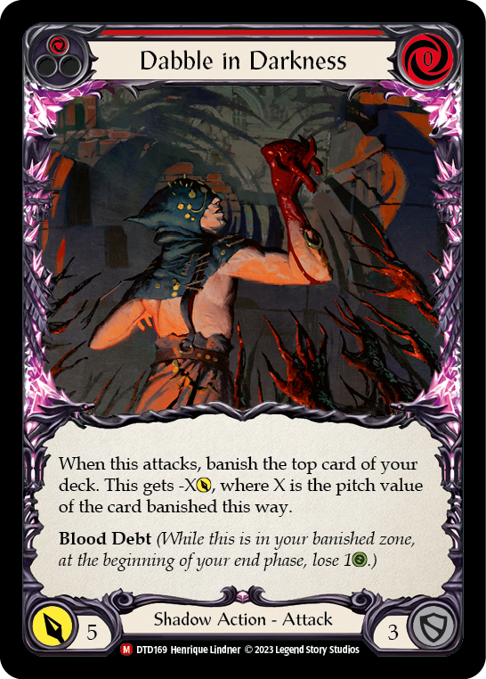 Flesh and Blood TCG | Dabble in Darkness [DTD169] (Dusk Till Dawn)  Rainbow Foil | The Nerd Merchant