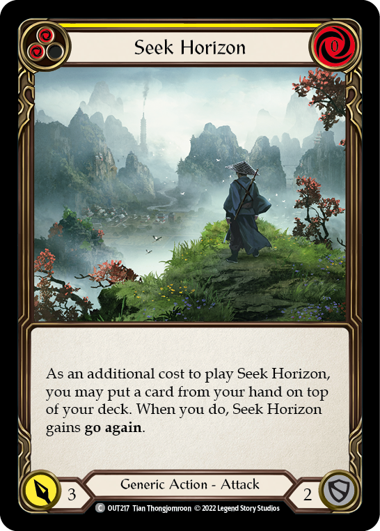 Flesh and Blood TCG | Seek Horizon (Yellow) [OUT217] (Outsiders) | The Nerd Merchant