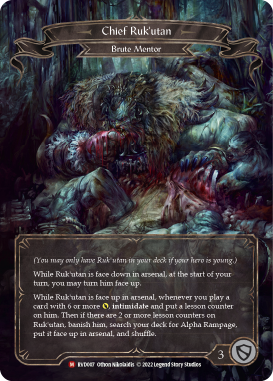 Flesh and Blood TCG | Chief Ruk'utan [RVD007] (Classic Battles: Rhinar vs Dorinthea) | The Nerd Merchant
