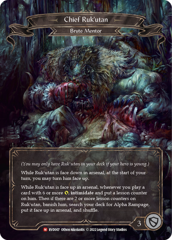 Flesh and Blood TCG | Chief Ruk'utan [RVD007] (Classic Battles: Rhinar vs Dorinthea) | The Nerd Merchant