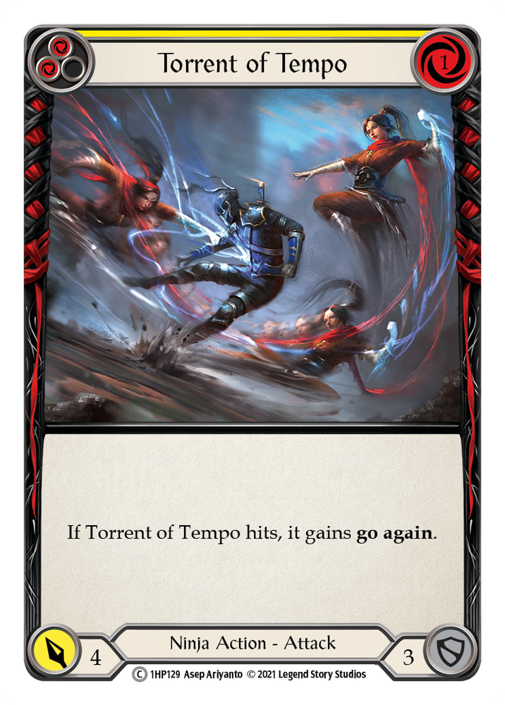 Flesh and Blood TCG | Torrent of Tempo (Yellow) [1HP129] (History Pack 1) | The Nerd Merchant