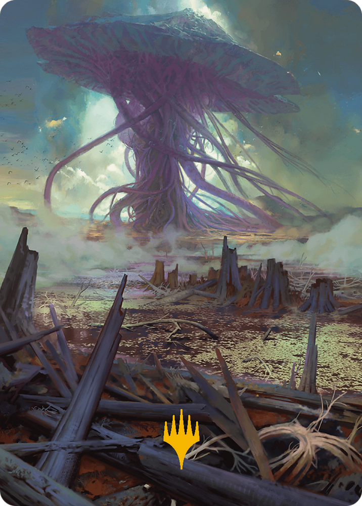 Magic | Swamp Art Card (Gold-Stamped Planeswalker Symbol) [Modern Horizons 3 Art Series] | The Nerd Merchant