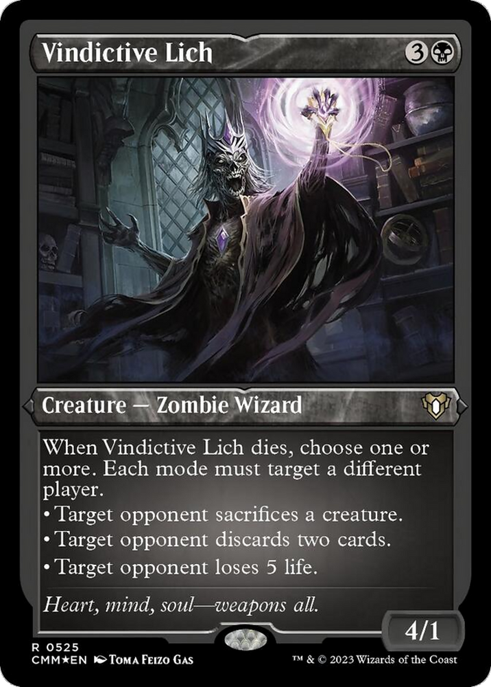Magic | Vindictive Lich (Foil Etched) [Commander Masters] | The Nerd Merchant
