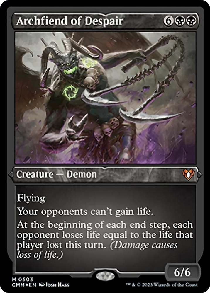 Magic | Archfiend of Despair (Foil Etched) [Commander Masters] | The Nerd Merchant