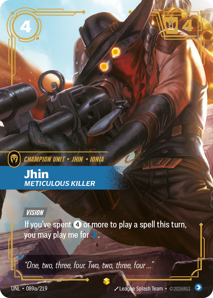 Jhin - Meticulous Killer (Alternate Art) (Foil) - Unleashed (089a/219)