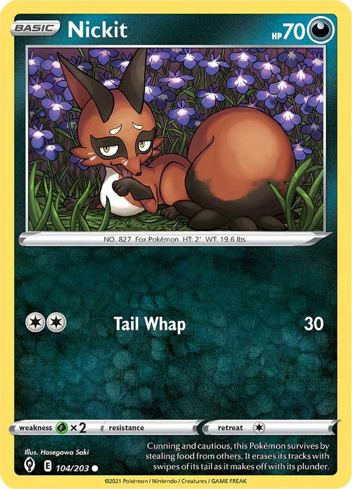 Pokemon | Nickit (104/203) [Sword & Shield: Evolving Skies] | The Nerd Merchant