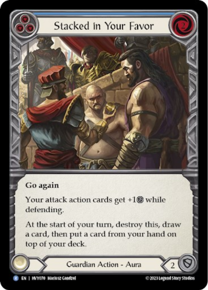 Flesh and Blood TCG | Stacked in Your Favor (Blue) [HVY070] (Heavy Hitters) | The Nerd Merchant