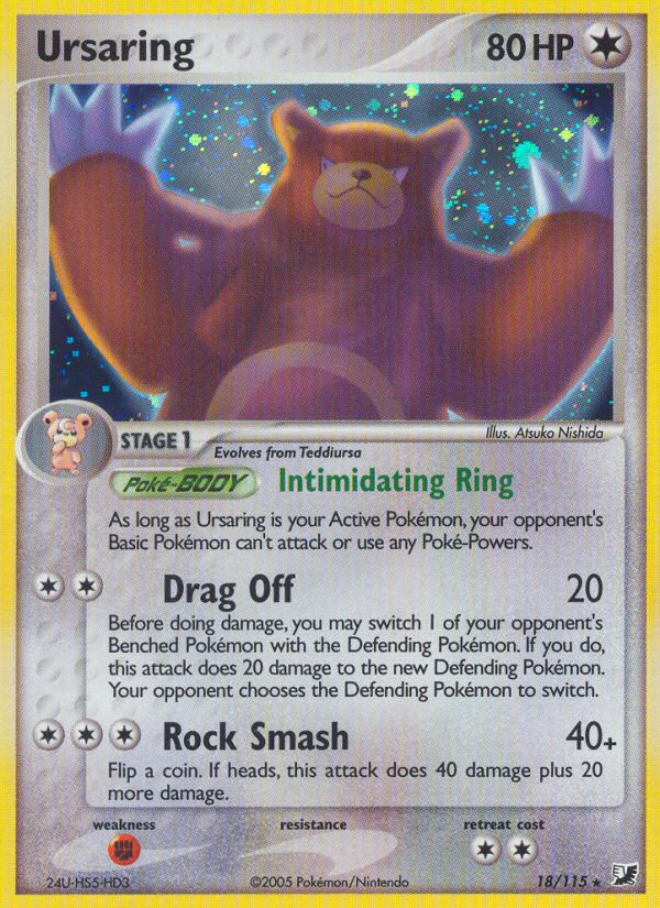 Pokemon | Ursaring (18/115) [EX: Unseen Forces] | The Nerd Merchant