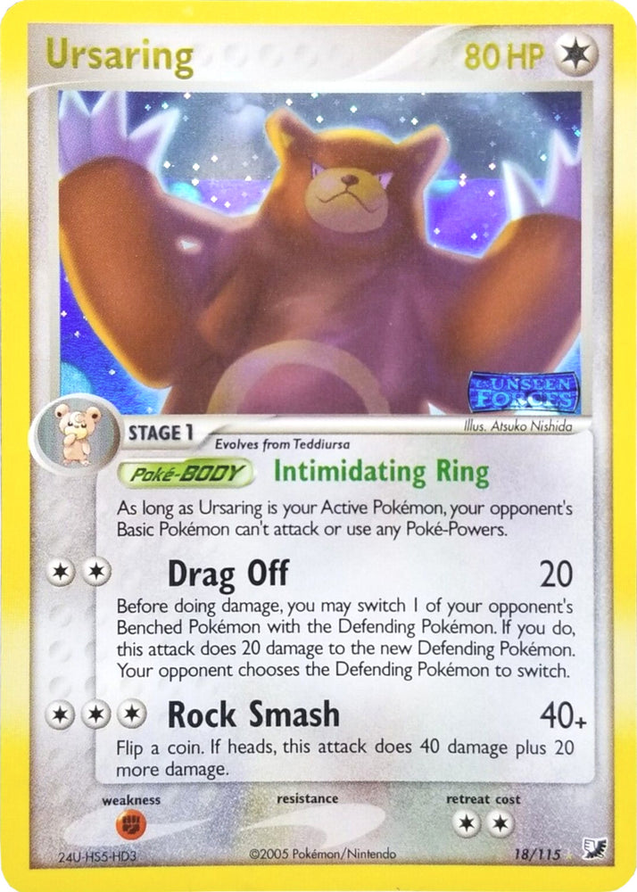 Pokemon | Ursaring (18/115) (Stamped) [EX: Unseen Forces] | The Nerd Merchant
