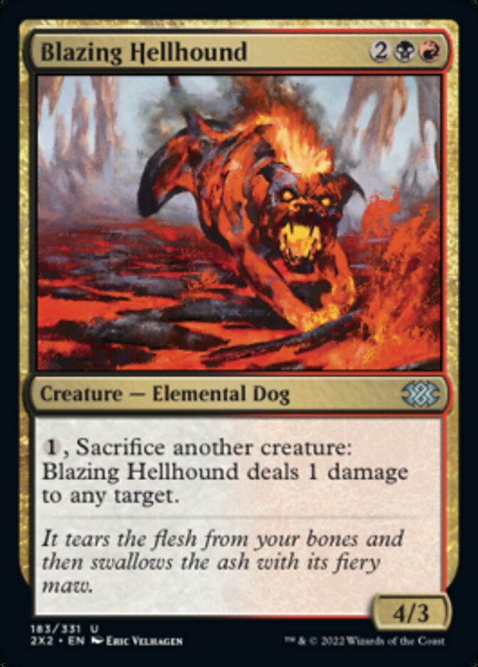 Magic | Blazing Hellhound [Double Masters 2022] | The Nerd Merchant