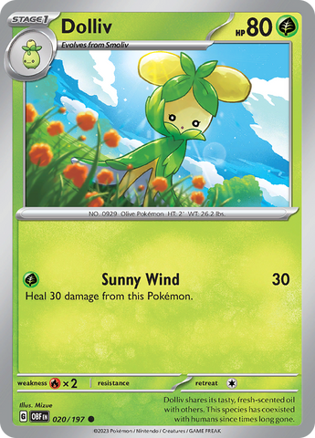 Pokemon | Dolliv (020/197) [Scarlet & Violet: Obsidian Flames] | The Nerd Merchant