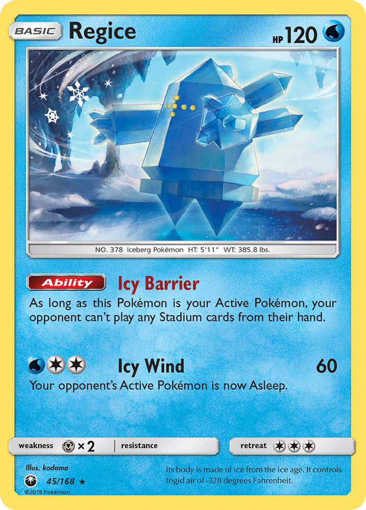 Pokemon | Regice (45/168) [Sun & Moon: Celestial Storm] | The Nerd Merchant