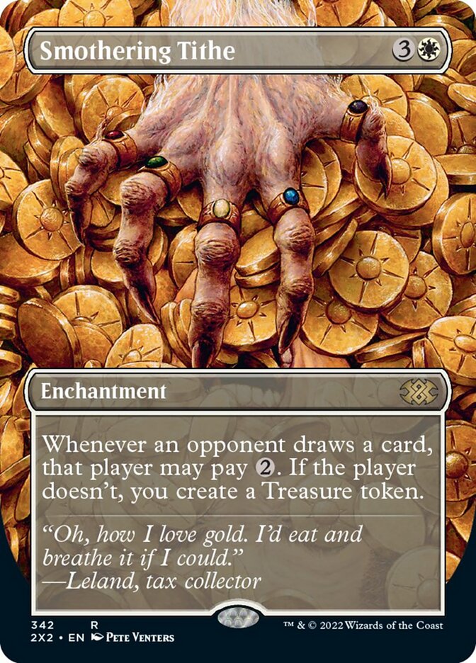 Magic | Smothering Tithe (Borderless Alternate Art) [Double Masters 2022] | The Nerd Merchant
