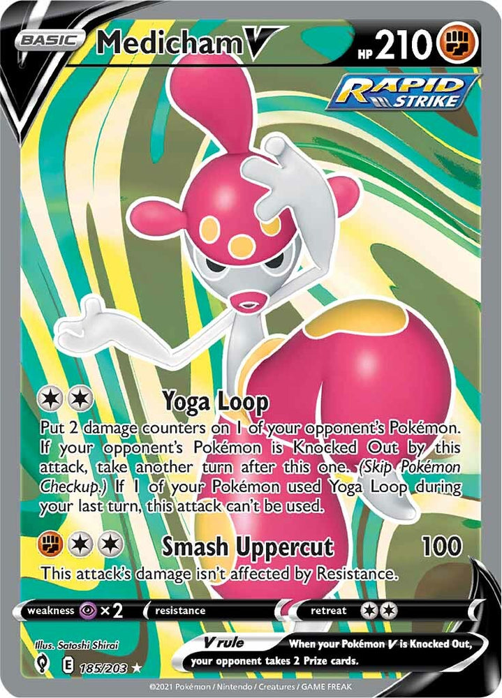 Pokemon | Medicham V (185/203) [Sword & Shield: Evolving Skies] | The Nerd Merchant
