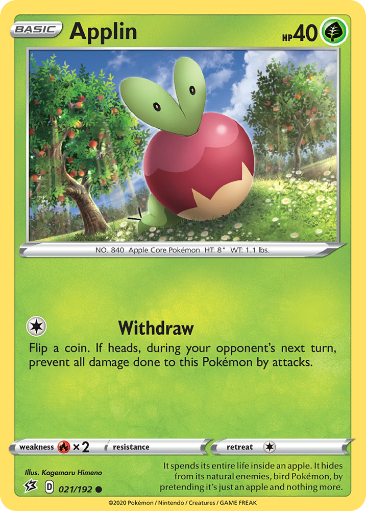 Pokemon | Applin (021/192) [Sword & Shield: Rebel Clash] | The Nerd Merchant