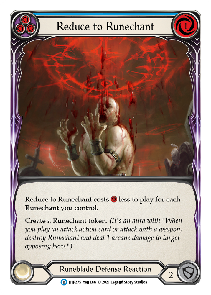 Flesh and Blood TCG | Reduce to Runechant (Blue) [1HP275] (History Pack 1) | The Nerd Merchant