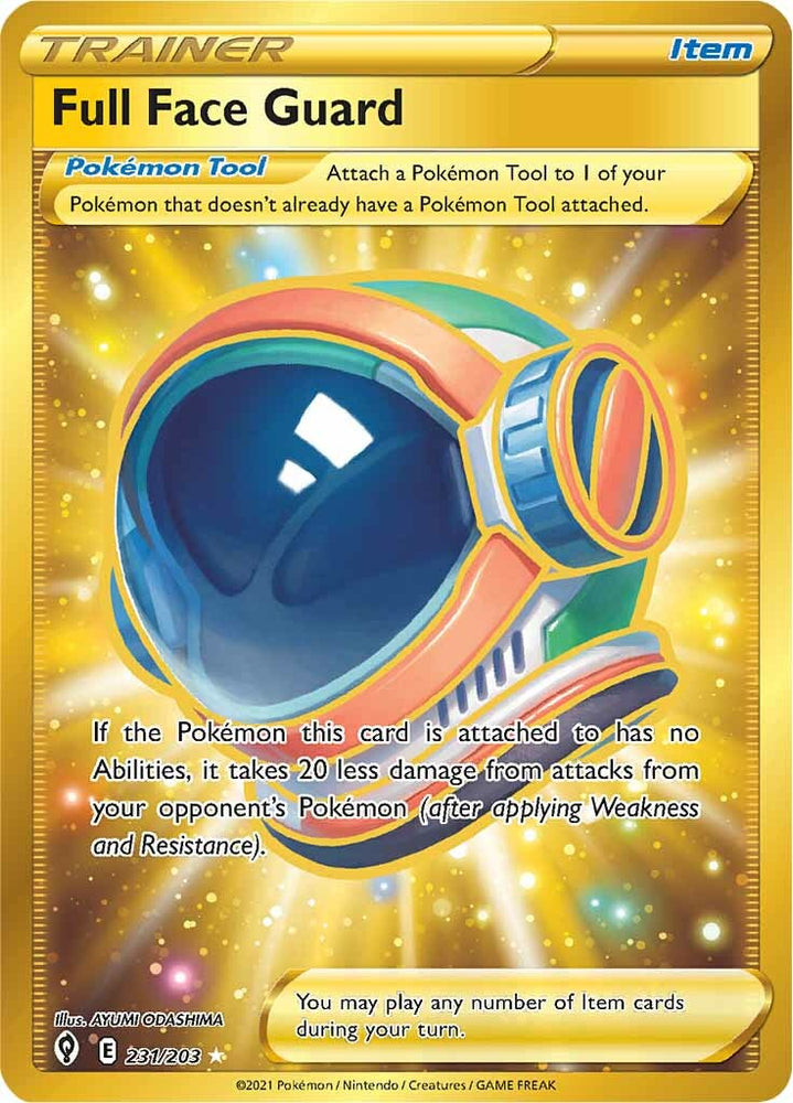 Pokemon | Full Face Guard (231/203) [Sword & Shield: Evolving Skies] | The Nerd Merchant