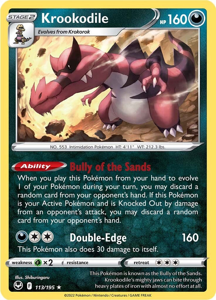 Pokemon | Krookodile (113/195) [Sword & Shield: Silver Tempest] | The Nerd Merchant