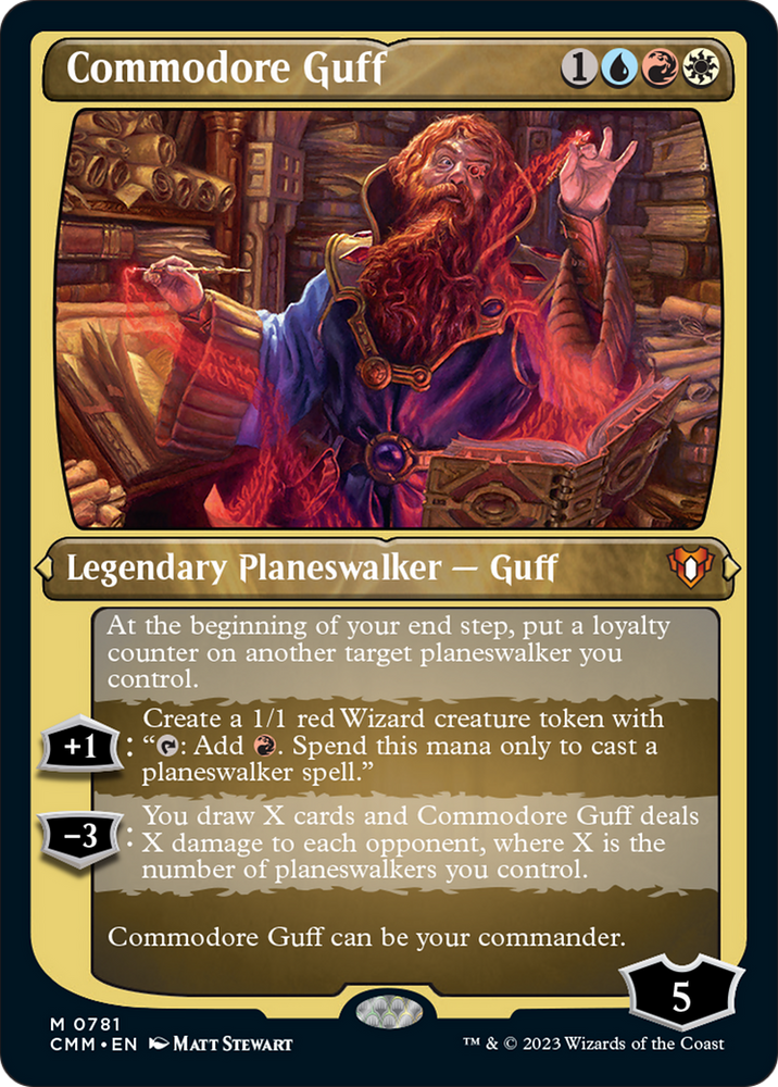 Magic | Commodore Guff (Display Commander) (Foil Etched) [Commander Masters] | The Nerd Merchant