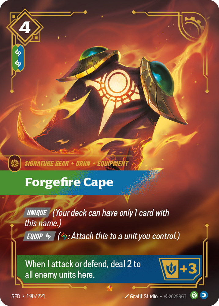 Forgefire Cape (Foil) - Spiritforged #190