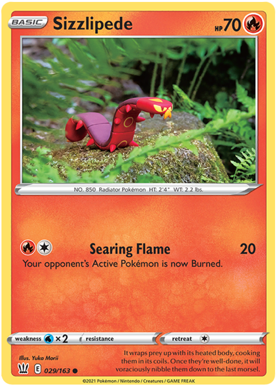 Pokemon | Sizzlipede (029/163) [Sword & Shield: Battle Styles] | The Nerd Merchant