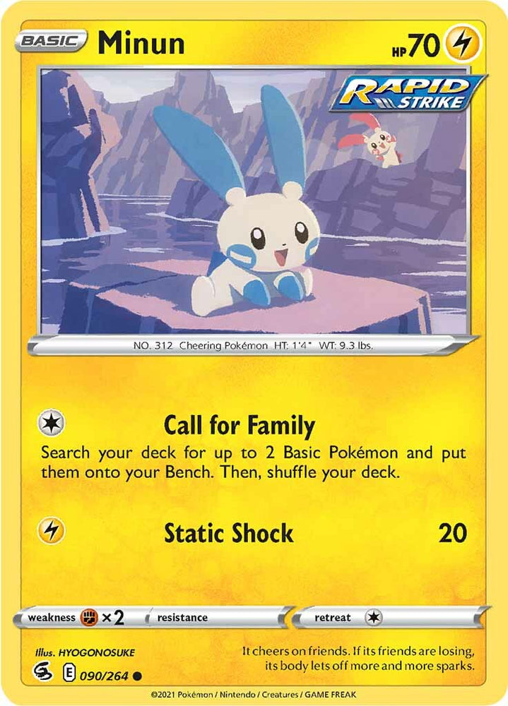 Pokemon | Minun (090/264) [Sword & Shield: Fusion Strike] | The Nerd Merchant