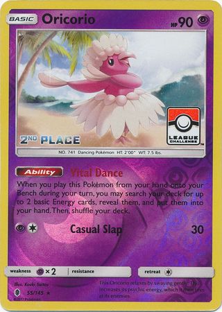 Pokemon | Oricorio (55/145) (League Promo 2nd Place) [Sun & Moon: Guardians Rising] | The Nerd Merchant