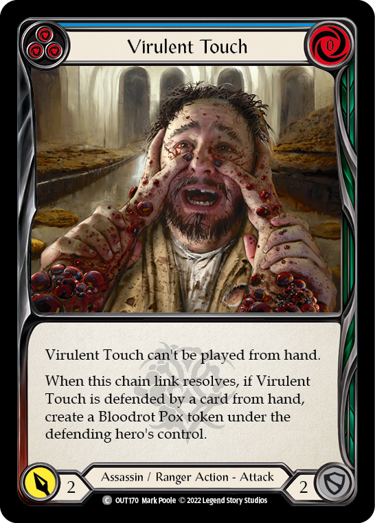 Flesh and Blood TCG | Virulent Touch (Blue) [OUT170] (Outsiders) | The Nerd Merchant