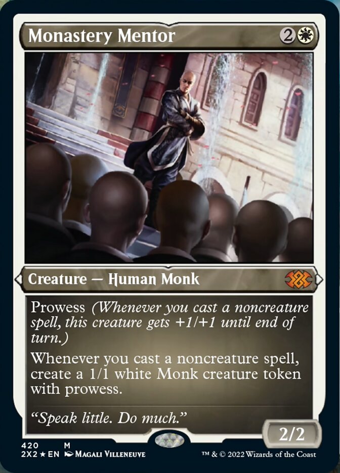 Magic | Monastery Mentor (Foil Etched) [Double Masters 2022] | The Nerd Merchant
