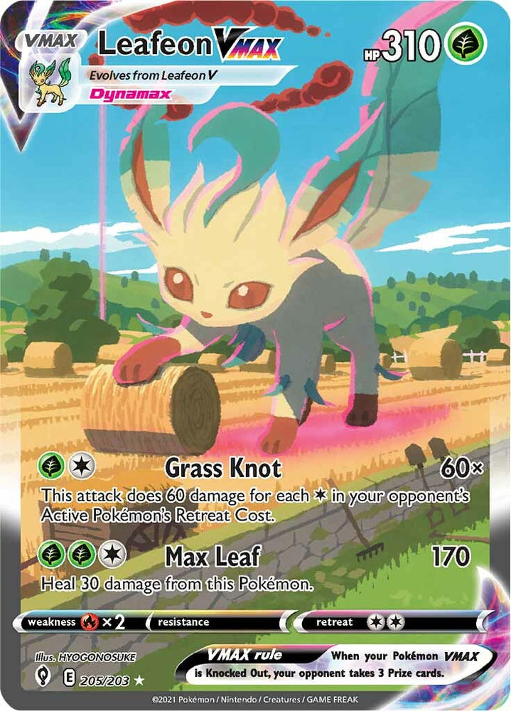 Pokemon | Leafeon VMAX (205/203) [Sword & Shield: Evolving Skies] | The Nerd Merchant