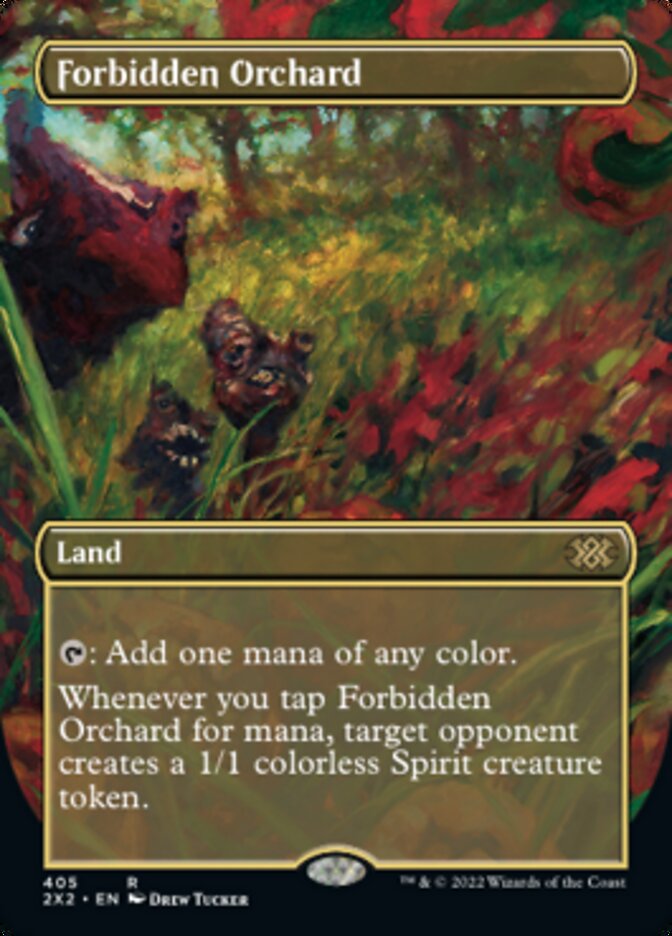 Magic | Forbidden Orchard (Borderless Alternate Art) [Double Masters 2022] | The Nerd Merchant